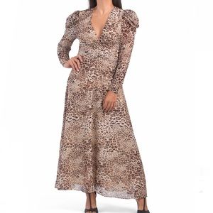 RONNY KOBO Bernadette Leopard Maxi Dress!